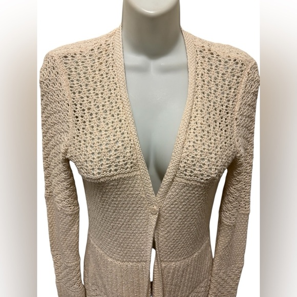 AE American Eagle Y2K  Fairy Duster Crochet Grunge Mid Length Cardigan Sz S - Picture 4 of 7